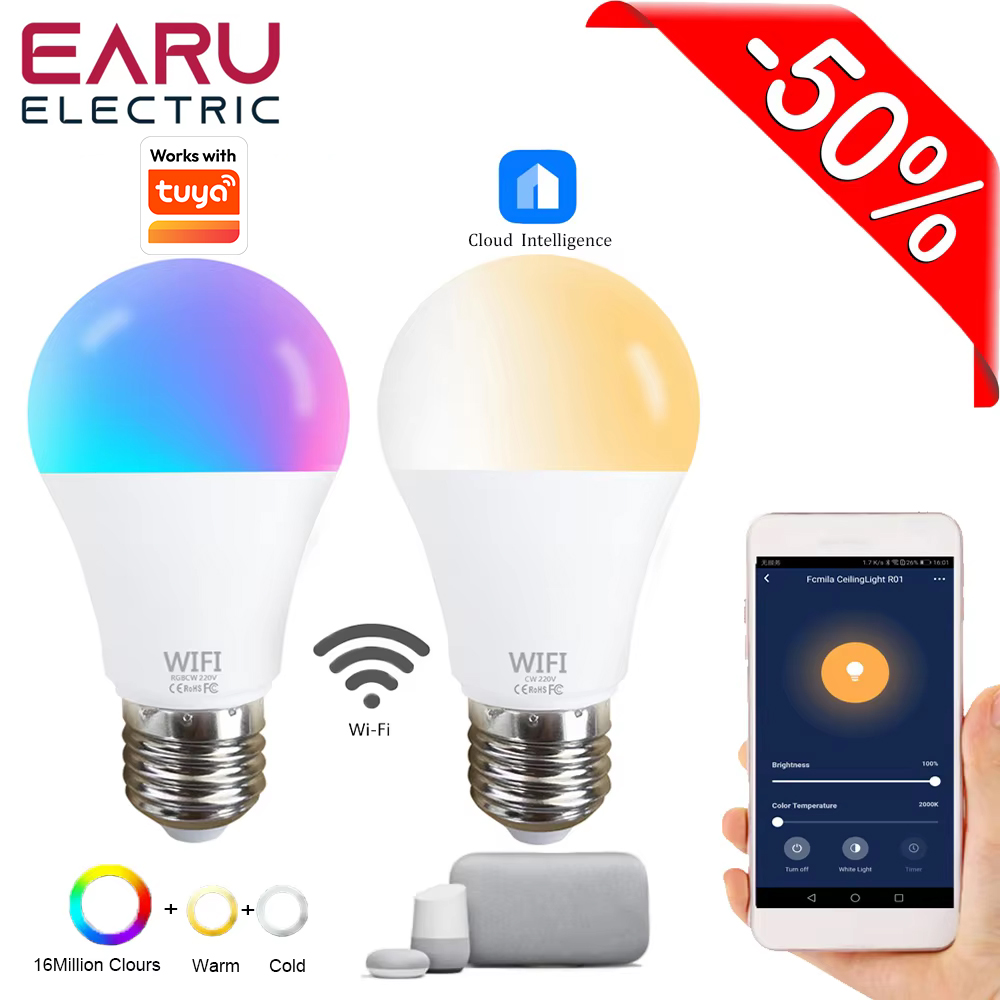 Smart Bulb - 15W High Power Tuya WiFi Smart