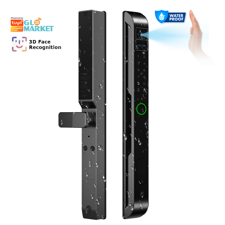 Smart Door Lock - Glomarket Slim Waterproof Intelligent Face Digital
