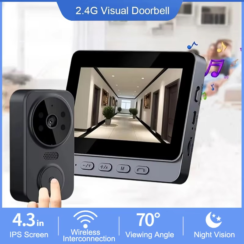 Smart Home Video Doorphone Ezviz - 4.3 Inch WiFi Wireless Video Doorbell
