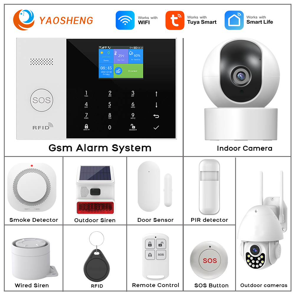 Smart Home Ecosystems - 4G Alarm System Security Home WIFI