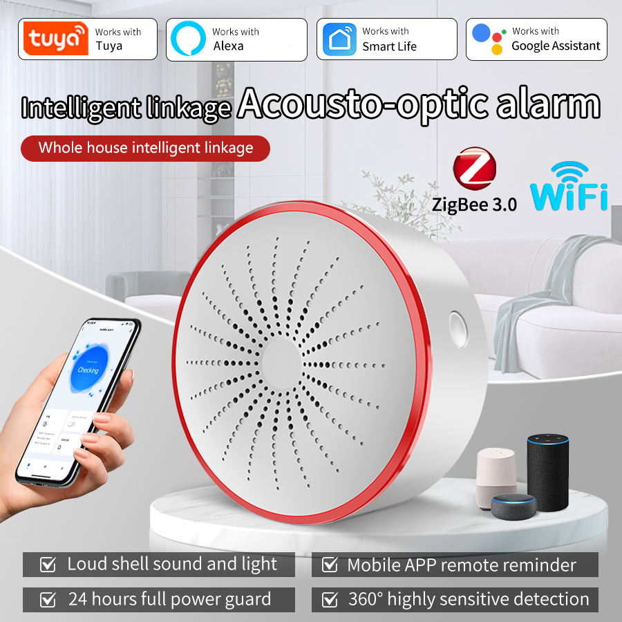 Smart Home Ecosystems - Tuya WiFi ZigBee Smart Alarm Siren