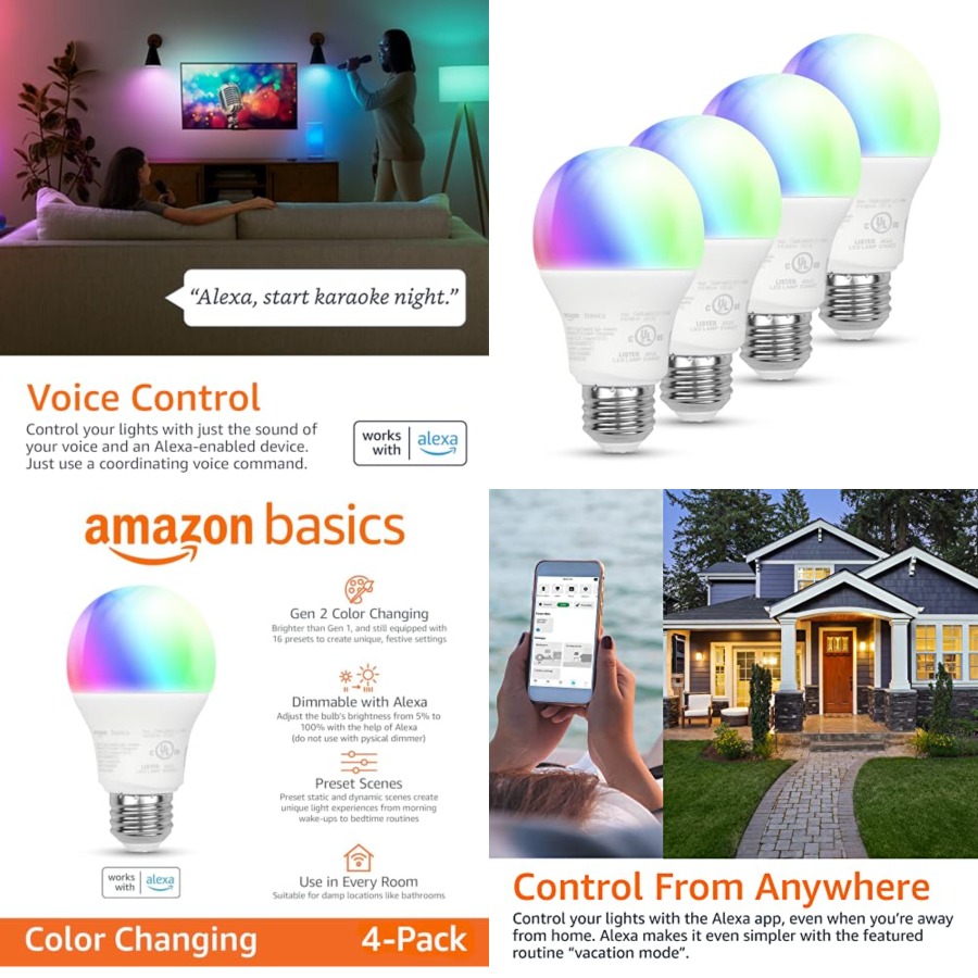 Smart Bulb - Smart A19 LED Light Bulb,,9W 60W