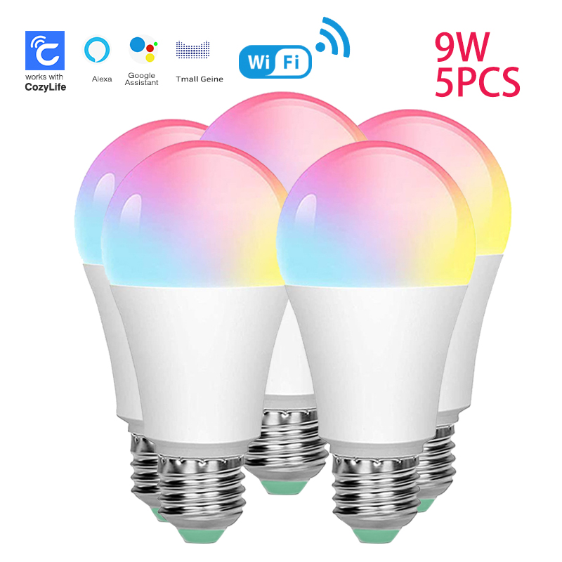 Smart Bulb - SIXWGH E27 Bulb WiFi 9W Smart