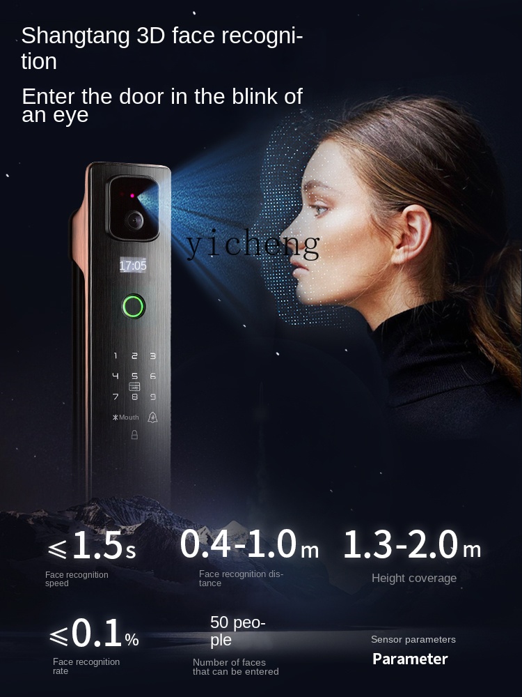 Smart Door Lock - cc293d Face Recognition Smart Lock Password