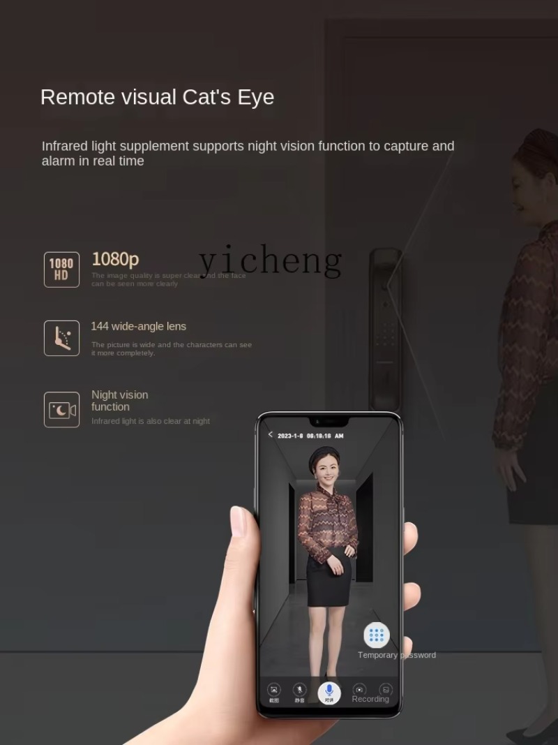 Smart Door Lock - C19- Face Cat Eye Smart Door
