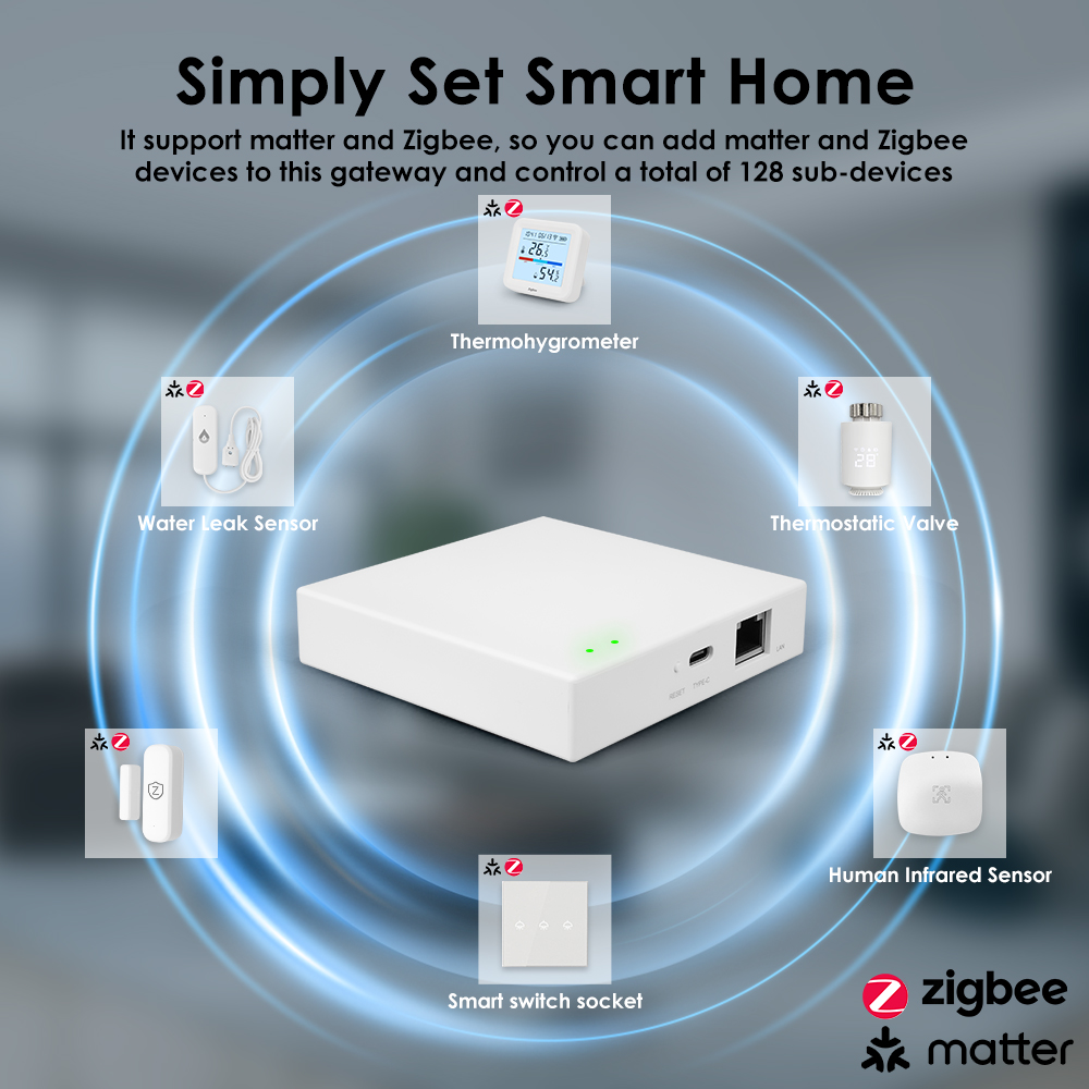Tuya Zigbee Matter Wired Gatew - đánh giá và giá Smart Home Offline System
