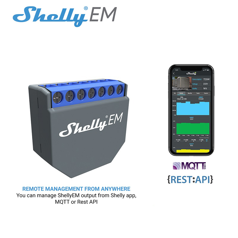 SHELLY EM Wifi Smart Life Cont - đánh giá và giá Smart Home Controller