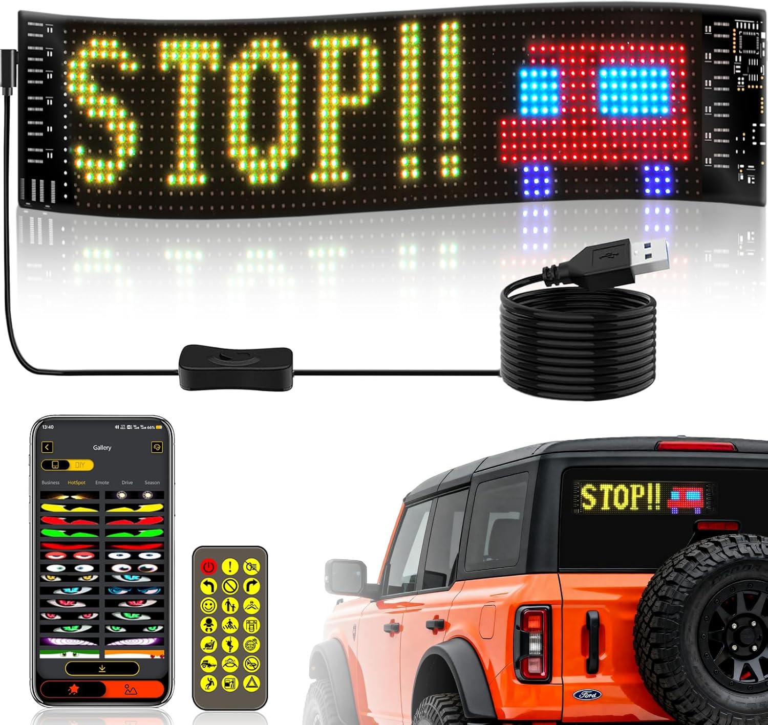 LED Car Sign Flexible LED Matr - đánh giá và giá Smart Bulb