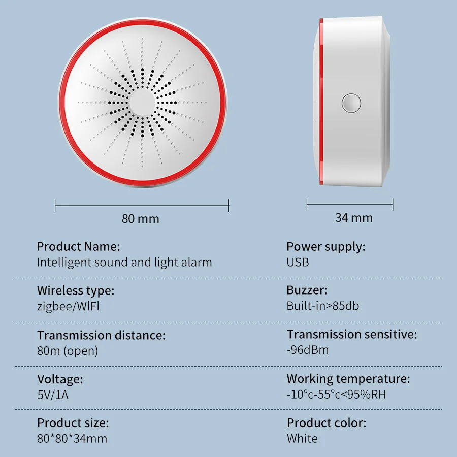 Tuya WiFi ZigBee Smart Alarm S - đánh giá và giá Smart Home Ecosystems