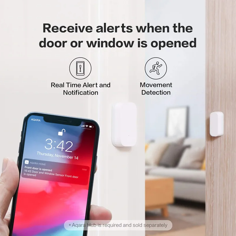 Aqara Door Window Sensor Zigbe - đánh giá và giá Smart Home Xiaomi App