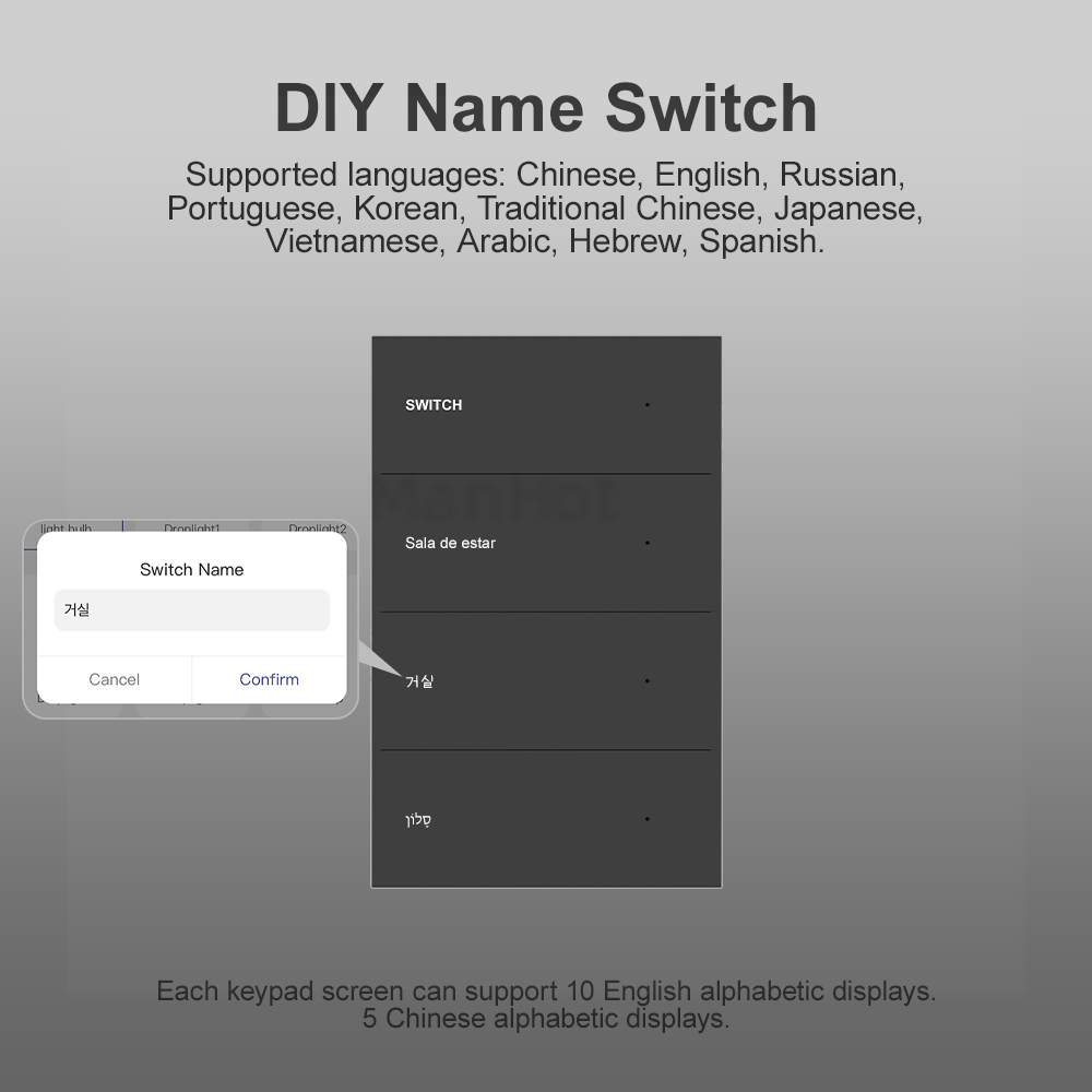 MANHOT WiFi Smart DIY Name Swi - đánh giá và giá Smart Home Internet