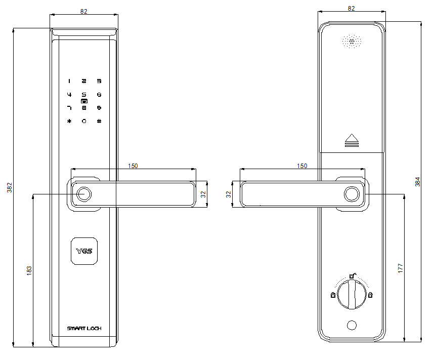 Advanced Digital Double Sided  - đánh giá và giá Smart Door Lock