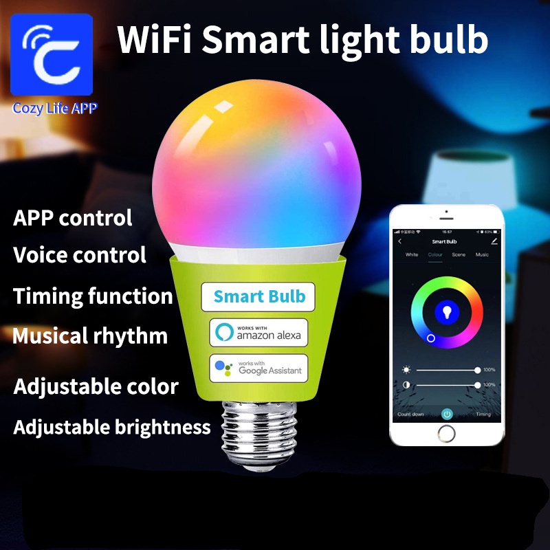 SIXWGH E27 Bulb WiFi 9W Smart  - đánh giá và giá Smart Bulb