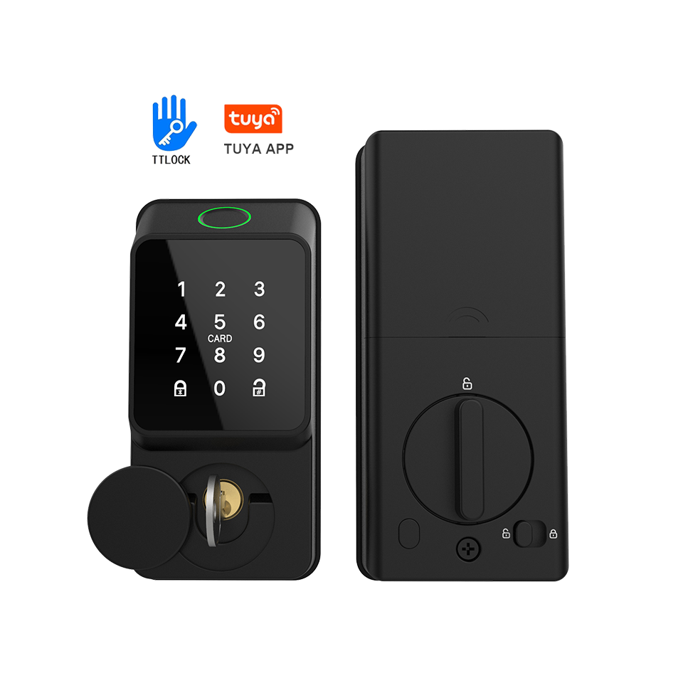 Black Smart Deadbolt Lock Fing - đánh giá và giá Smart Door Lock