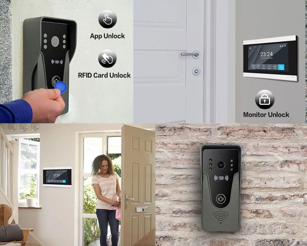 Tuya 1080P 7 Inch Color Touch  - đánh giá và giá Smart Home Video Doorbell App
