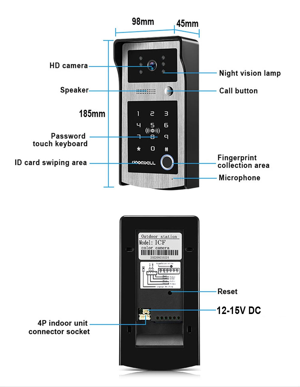 Wifi Tuya 7 Inch Touch Screen  - đánh giá và giá Smart Home Video Doorbell App