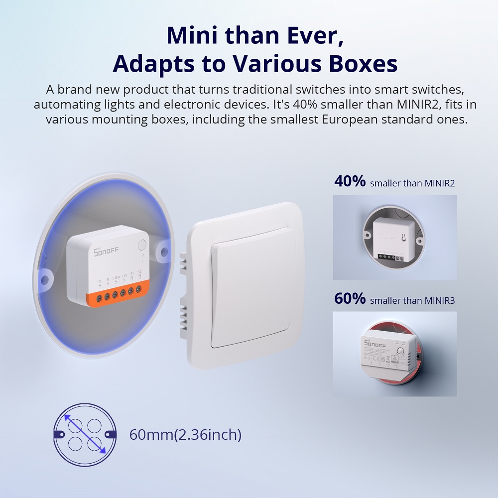 Sonoff Mini R4 Extreme Wifi Sm - đánh giá và giá Smart Home Internet