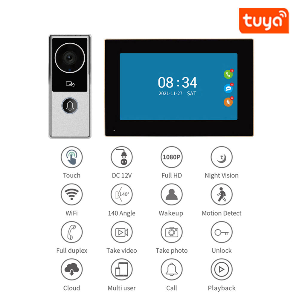 TUYA 1080P 7/10 Inch Touch Scr - đánh giá và giá Smart Home Video Doorbell App